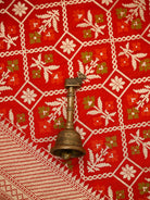 Red Booti Meenakari Katan Silk Handloom Banarasi Suit - Sacred Weaves