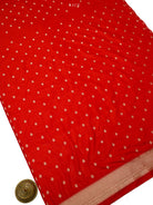 Red Booti Meenakari Katan Silk Handloom Banarasi Suit - Sacred Weaves