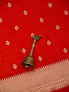 Red Booti Meenakari Katan Silk Handloom Banarasi Suit - Sacred Weaves