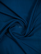Midnight Blue Plain Crepe Silk Handloom Banarasi Saree - Sacred Weaves