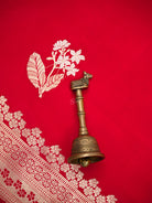 Red Floral Boota Pure Silk Handloom Banarasi Saree - Sacred Weaves