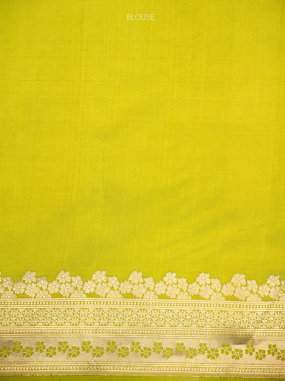 Lime Green Floral Boota Pure Silk Handloom Banarasi Saree - Sacred Weaves