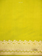 Lime Green Floral Boota Pure Silk Handloom Banarasi Saree - Sacred Weaves