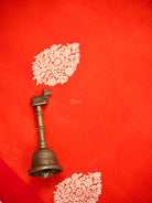 Dark Orange Boota Pure Silk Handloom Banarasi Saree - Sacred Weaves