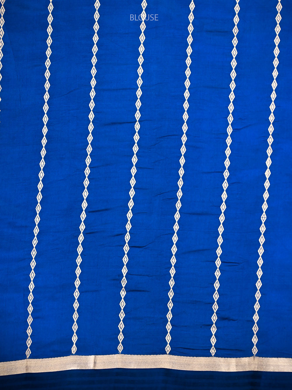 Midnight Blue Floral Boota Pure Silk Handloom Banarasi Saree - Sacred Weaves