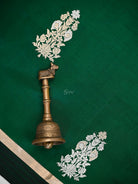 Bottle Green Boota Pure Silk Handloom Banarasi Saree - Sacred Weaves