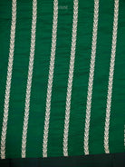 Bottle Green Floral Boota Pure Silk Handloom Banarasi Saree - Sacred Weaves