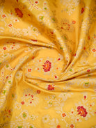 Yellow Meenakari Booti Katan Silk Handloom Banarasi Suit - Sacred Weaves