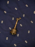 Navy Blue Meenakari Booti Katan Silk Handloom Banarasi Suit - Sacred Weaves