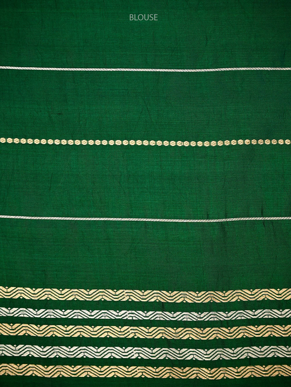 Bottle Green Booti Pure Silk Handloom Banarasi Saree - Sacred Weaves
