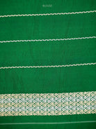 Bottle Green Booti Katan Silk Handloom Banarasi Saree - Sacred Weaves