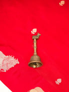 Red Booti Katan Silk Handloom Banarasi Saree - Sacred Weaves