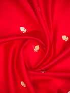 Red Booti Katan Silk Handloom Banarasi Saree - Sacred Weaves