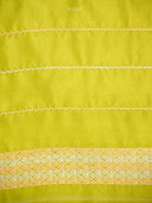 Parrot Green Booti Katan Silk Handloom Banarasi Saree - Sacred Weaves