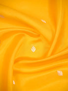 Yellow Booti Katan Silk Handloom Banarasi Saree - Sacred Weaves