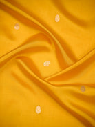Yellow Floral Booti Pure Handloom Banarasi Soft Silk Saree - Sacred Weaves