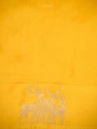 Yellow Booti Katan Silk Handloom Banarasi Saree - Sacred Weaves