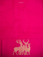 Magenta Booti Katan Silk Handloom Banarasi Saree - Sacred Weaves