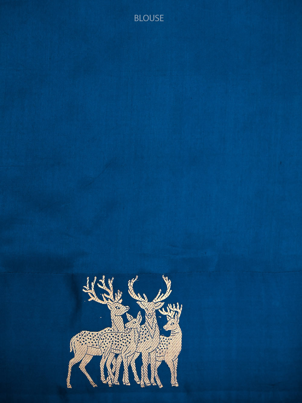 Blue Booti Katan Silk Handloom Banarasi Saree - Sacred Weaves