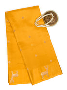 Yellow Booti Katan Silk Handloom Banarasi Saree - Sacred Weaves