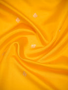 Yellow Booti Katan Silk Handloom Banarasi Saree - Sacred Weaves