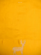 Yellow Booti Katan Silk Handloom Banarasi Saree - Sacred Weaves