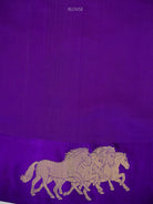 Purple Booti Katan Silk Handloom Banarasi Saree - Sacred Weaves
