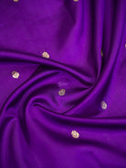 Purple Booti Katan Silk Handloom Banarasi Saree - Sacred Weaves