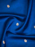 Blue Booti Katan Silk Handloom Banarasi Saree - Sacred Weaves