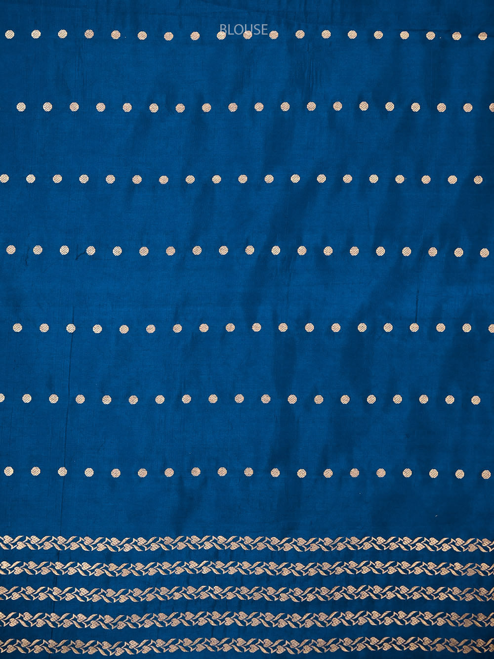 Blue Booti Katan Silk Handloom Banarasi Saree - Sacred Weaves