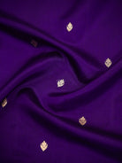 Purple Booti Katan Silk Handloom Banarasi Saree - Sacred Weaves
