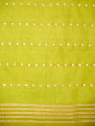 Parrot Green Booti Katan Silk Handloom Banarasi Saree - Sacred Weaves