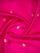 Magenta Booti Katan Silk Handloom Banarasi Saree - Sacred Weaves