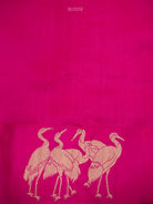 Magenta Booti Katan Silk Handloom Banarasi Saree - Sacred Weaves