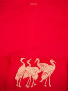 Red Booti Katan Silk Handloom Banarasi Saree - Sacred Weaves