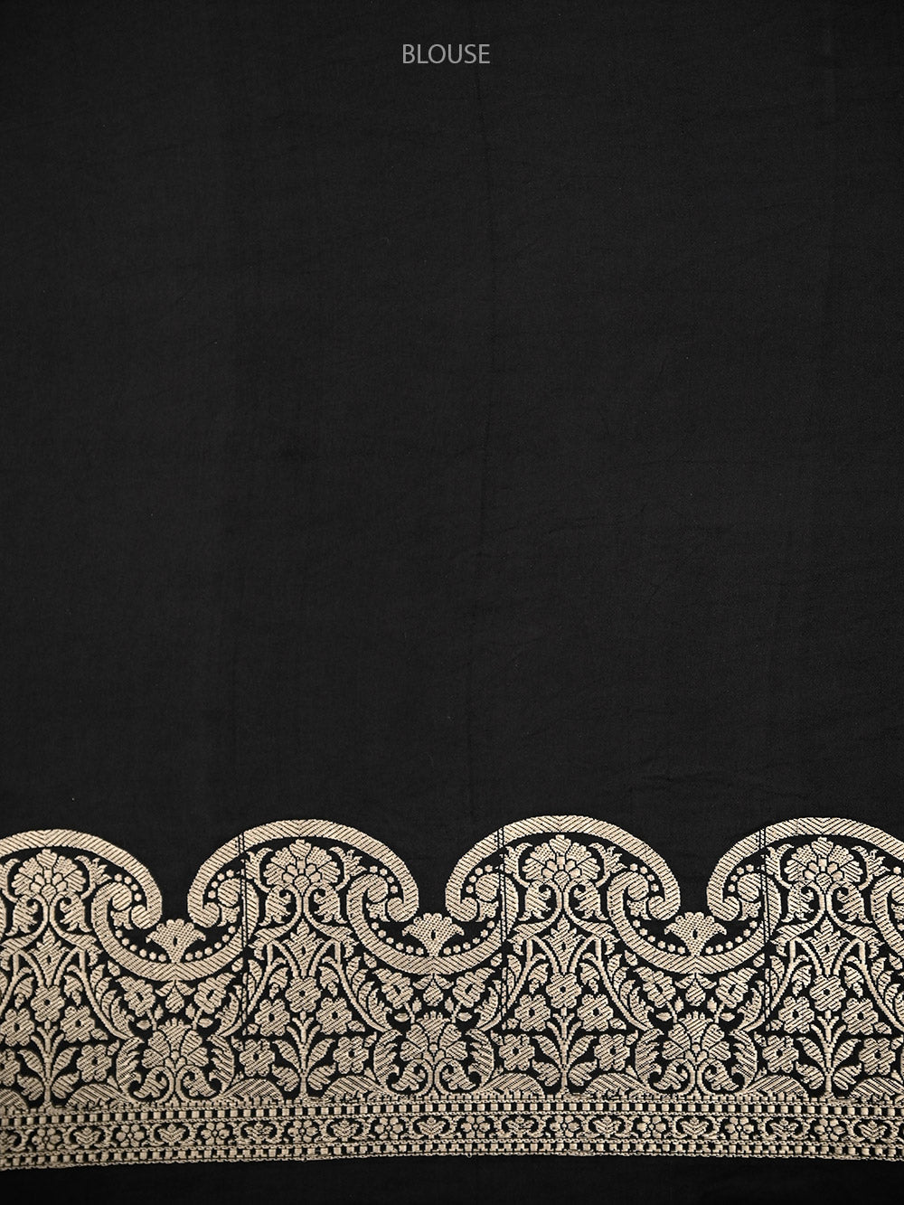 Black Booti Satin Silk Handloom Banarasi Saree - Sacred Weaves