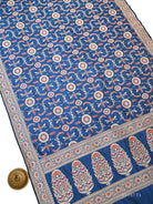 Midnight Blue Meenakari Silk Handloom Banarasi Lehenga - Sacred Weaves