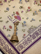 Purple Booti Meenakari Katan Silk Handloom Banarasi Suit - Sacred Weaves