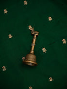 Bottle Green Floral Booti Satin Silk Handloom Banarasi Suit - Sacred Weaves