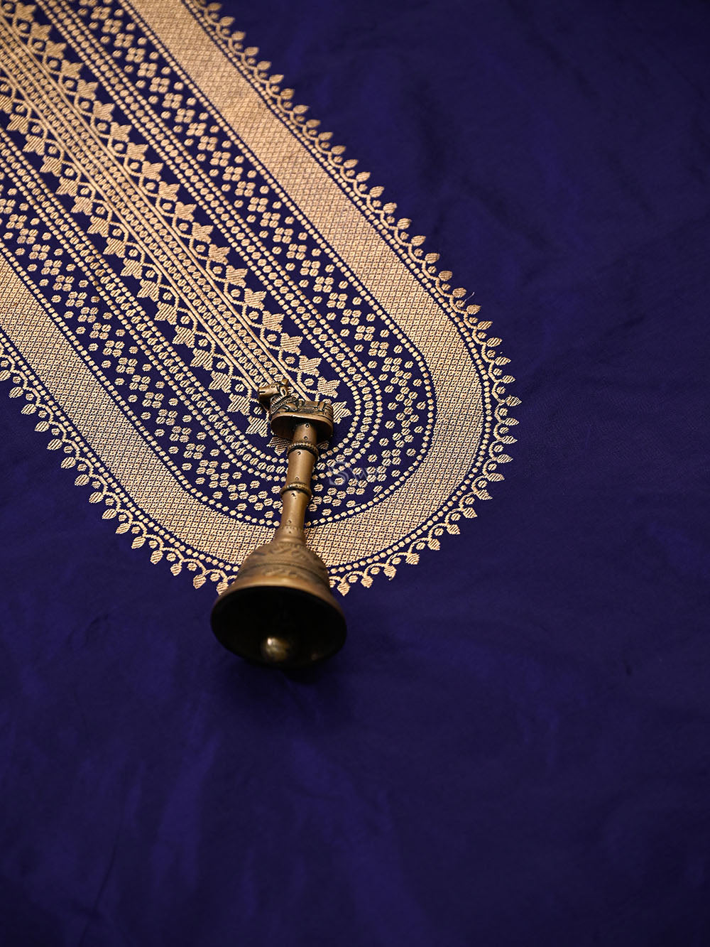 Blue Plain Katan Silk Handloom Banarasi Suit - Sacred Weaves