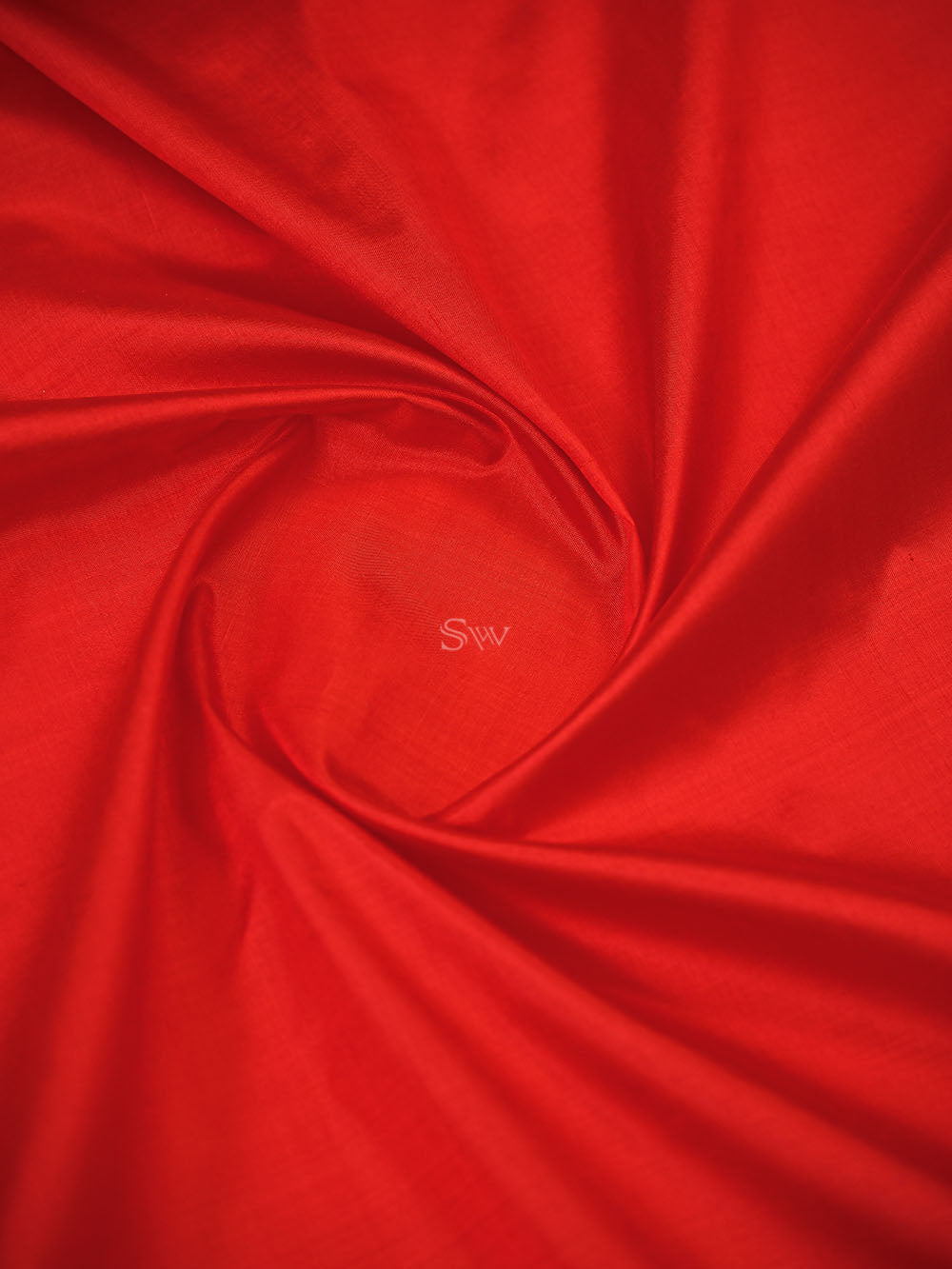 Red Plain Booti Katan Silk Handloom Banarasi Suit - Sacred Weaves