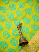 Lime Yellow Satin Tanchoi Silk Handloom Banarasi Suit - Sacred Weaves