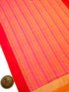 Orange Pink Satin Tanchoi Silk Handloom Banarasi Suit - Sacred Weaves