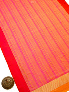 Orange Pink Satin Tanchoi Silk Handloom Banarasi Suit - Sacred Weaves