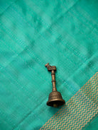 Sea Green Satin Tanchoi Silk Handloom Banarasi Suit - Sacred Weaves
