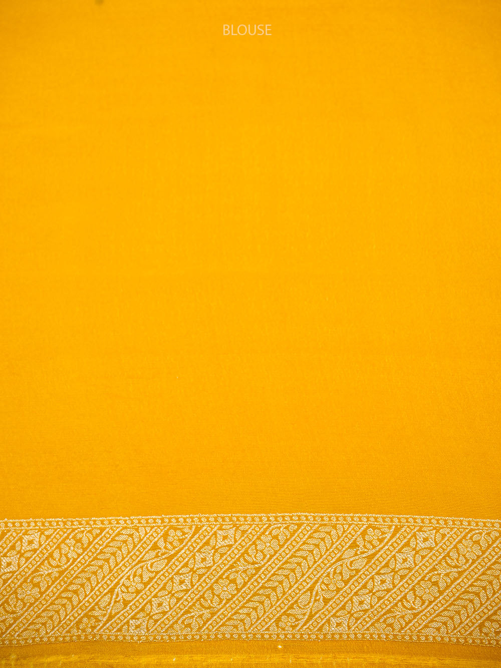 Yellow Zari Stripe Crepe Silk Handloom Banarasi Saree - Sacred Weaves
