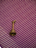 Purple Zari Stripe Crepe Silk Handloom Banarasi Saree - Sacred Weaves