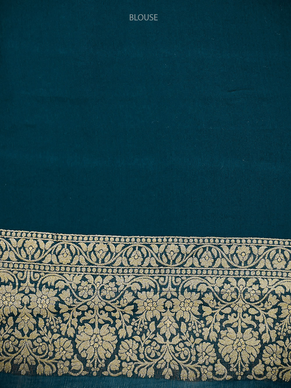Midnight Blue Booti Khaddi Georgette Handloom Banarasi Saree - Sacred Weaves