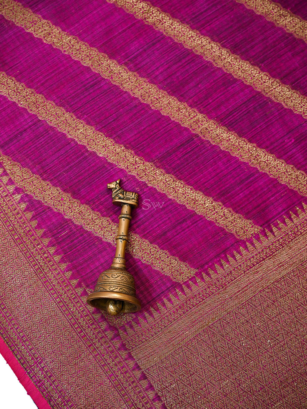 Teal Blue Booti Dupion Silk Handloom Banarasi Suit - Sacred Weaves