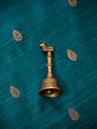 Teal Blue Booti Dupion Silk Handloom Banarasi Suit - Sacred Weaves